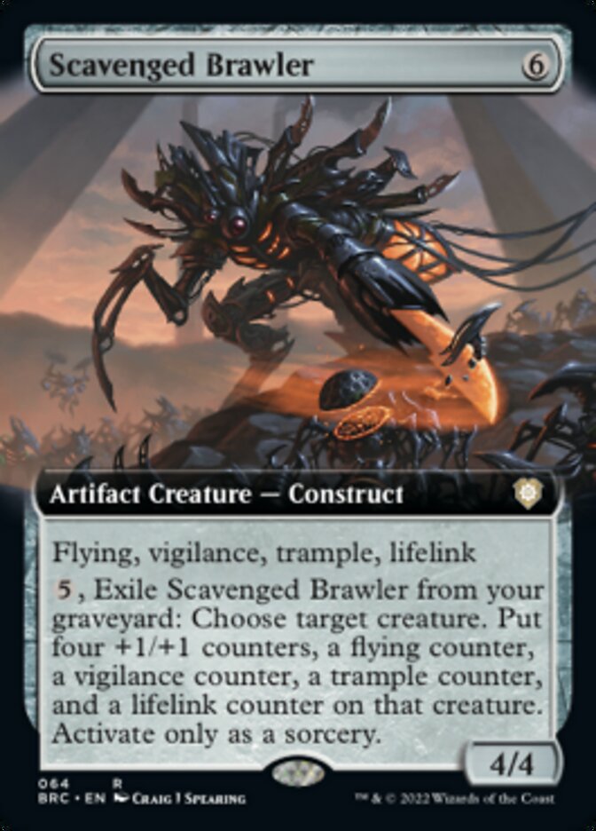 Scavenged Brawler (Extended Art) [The Brothers' War Commander] MTG Single Magic: The Gathering | Red Claw Gaming