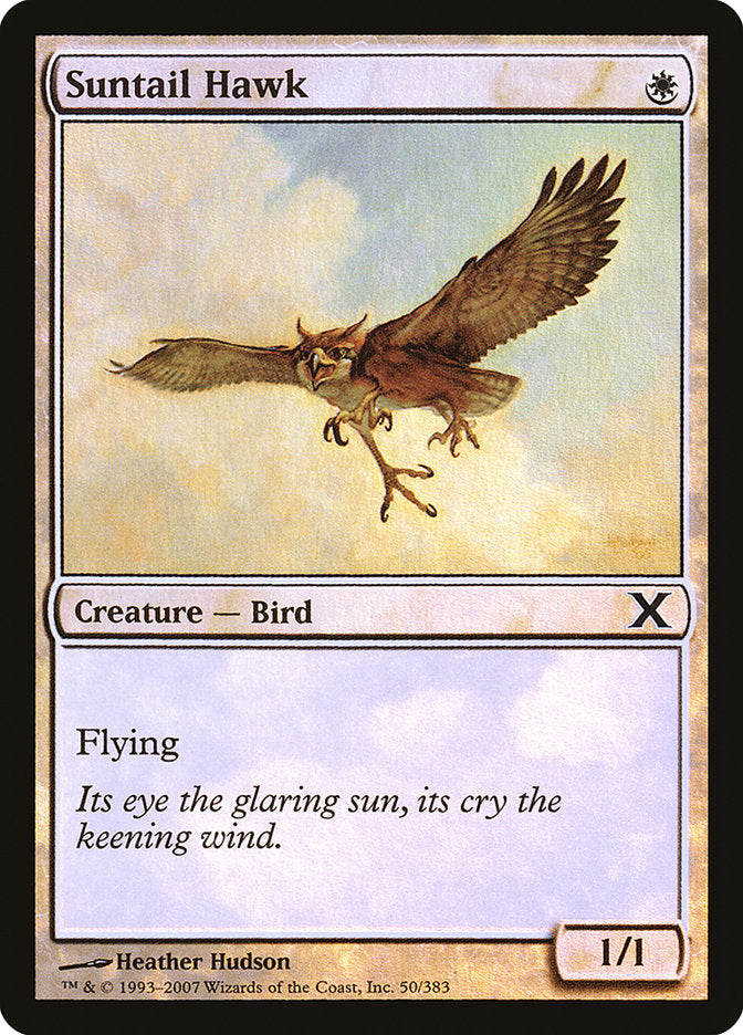 Suntail Hawk (Premium Foil) [Tenth Edition] MTG Single Magic: The Gathering | Red Claw Gaming