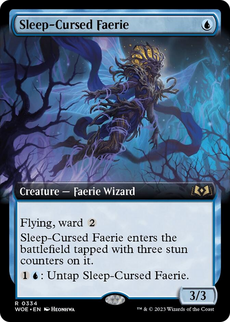 Sleep-Cursed Faerie (Extended Art) [Wilds of Eldraine] MTG Single Magic: The Gathering    | Red Claw Gaming
