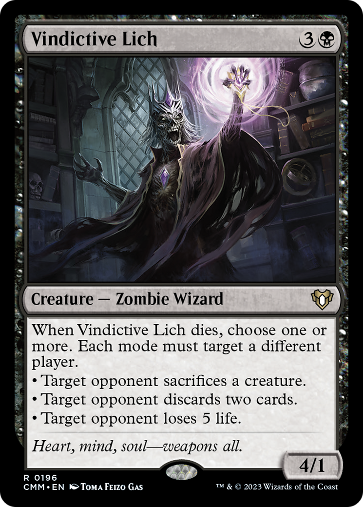 Vindictive Lich [Commander Masters] MTG Single Magic: The Gathering | Red Claw Gaming