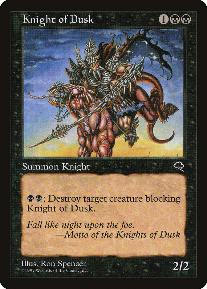 Knight of Dusk [Tempest] MTG Single Magic: The Gathering | Red Claw Gaming