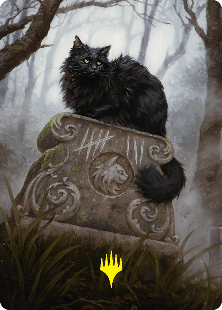 Nine-Lives Familiar 2 Art Card (36/54) (Gold-Stamped Planeswalker Symbol) [Foundations Art Series] MTG Single Magic: The Gathering | Red Claw Gaming