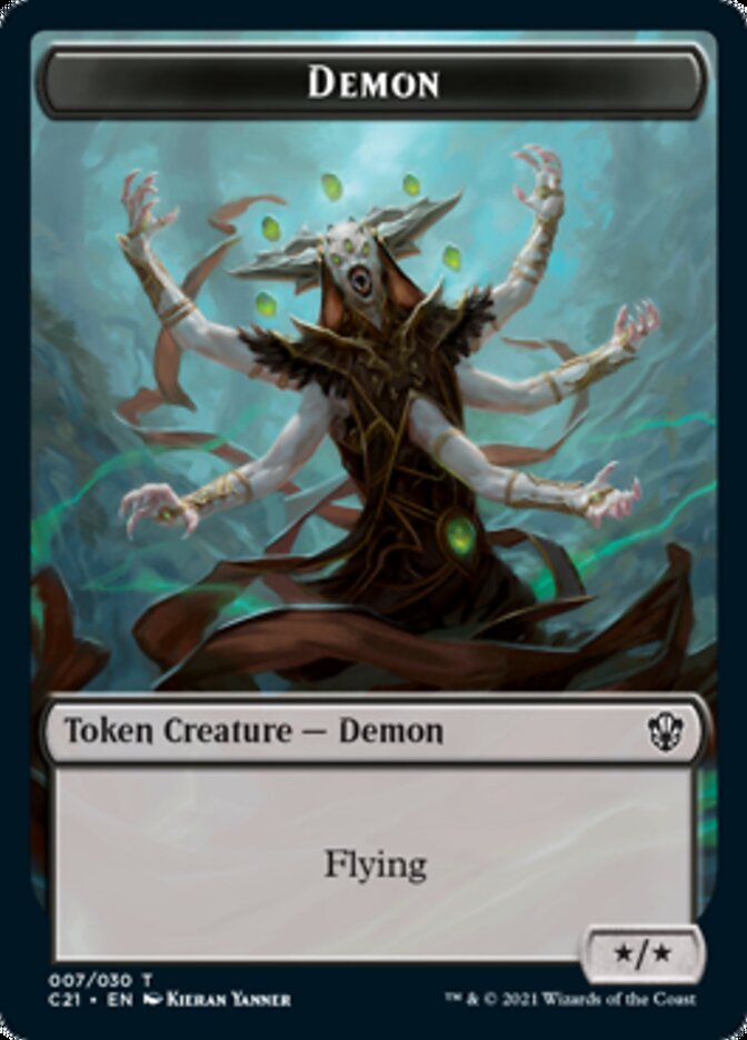 Demon // Fungus Beast Double-Sided Token [Commander 2021 Tokens] MTG Single Magic: The Gathering | Red Claw Gaming