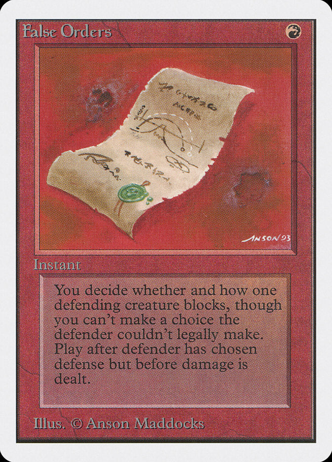 False Orders [Unlimited Edition] MTG Single Magic: The Gathering | Red Claw Gaming