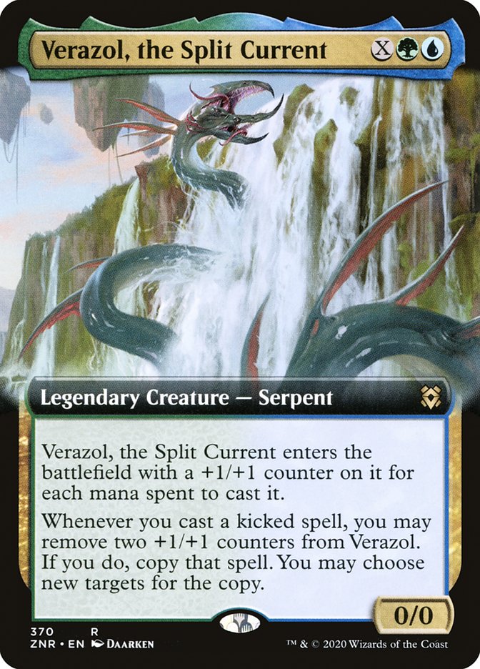 Verazol, the Split Current (Extended Art) [Zendikar Rising] MTG Single Magic: The Gathering | Red Claw Gaming