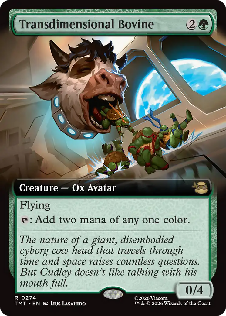 Transdimensional Bovine (Extended Art) [Teenage Mutant Ninja Turtles] MTG Single Magic: The Gathering | Red Claw Gaming