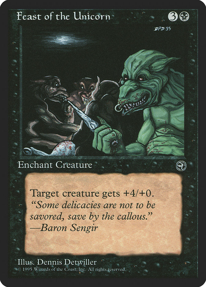 Feast of the Unicorn (Baron Sengir Flavor Text) [Homelands] MTG Single Magic: The Gathering | Red Claw Gaming