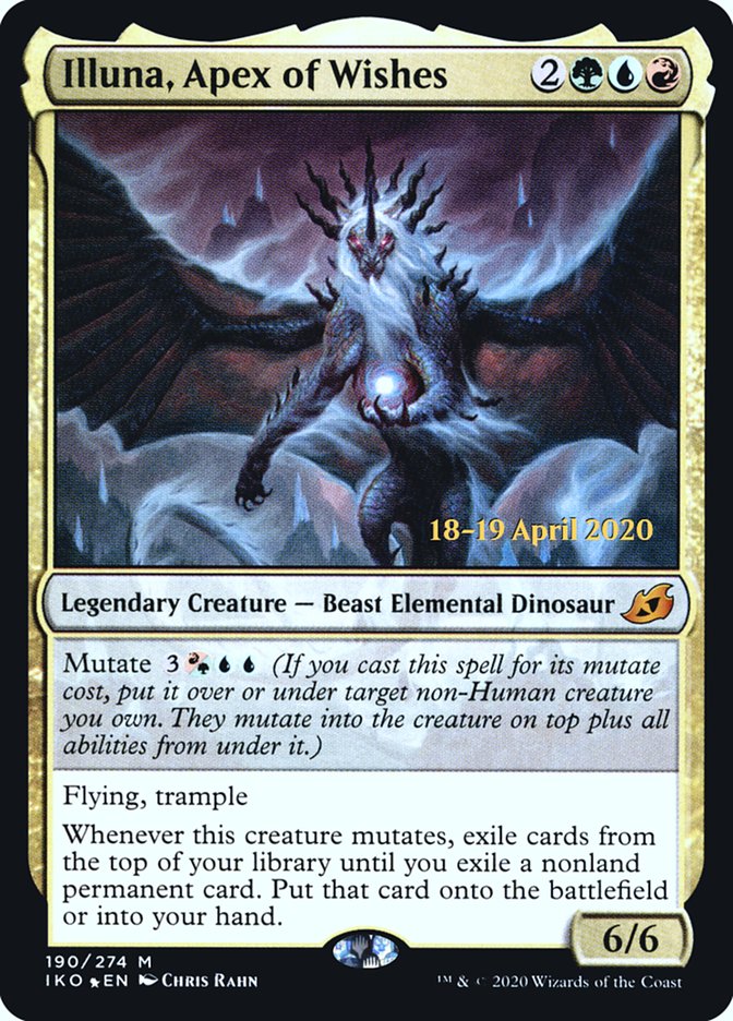 Illuna, Apex of Wishes [Ikoria: Lair of Behemoths Prerelease Promos] MTG Single Magic: The Gathering | Red Claw Gaming