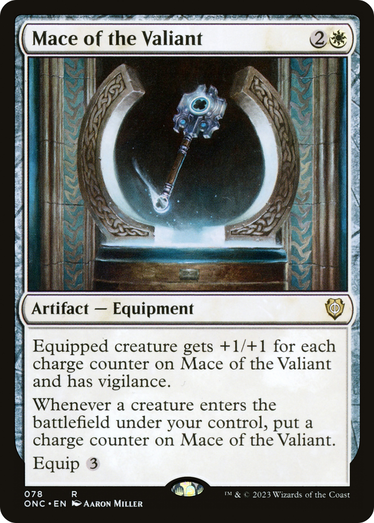 Mace of the Valiant [Phyrexia: All Will Be One Commander] MTG Single Magic: The Gathering | Red Claw Gaming