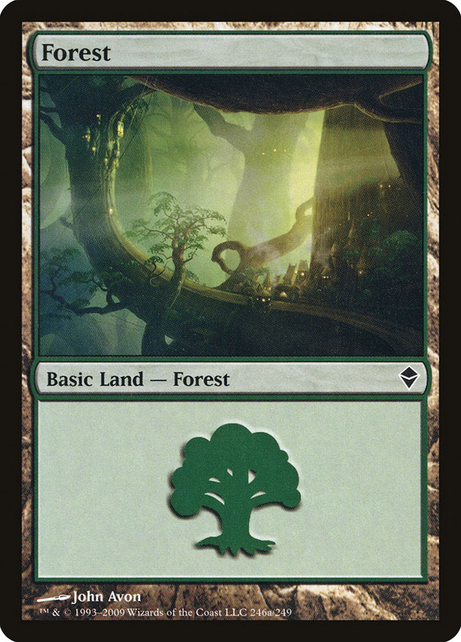 Forest (246a) [Zendikar] MTG Single Magic: The Gathering | Red Claw Gaming