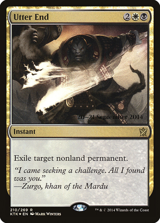 Utter End [Khans of Tarkir Prerelease Promos] MTG Single Magic: The Gathering | Red Claw Gaming