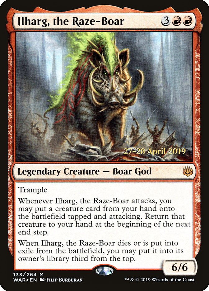 Ilharg, the Raze-Boar [War of the Spark Prerelease Promos] MTG Single Magic: The Gathering | Red Claw Gaming