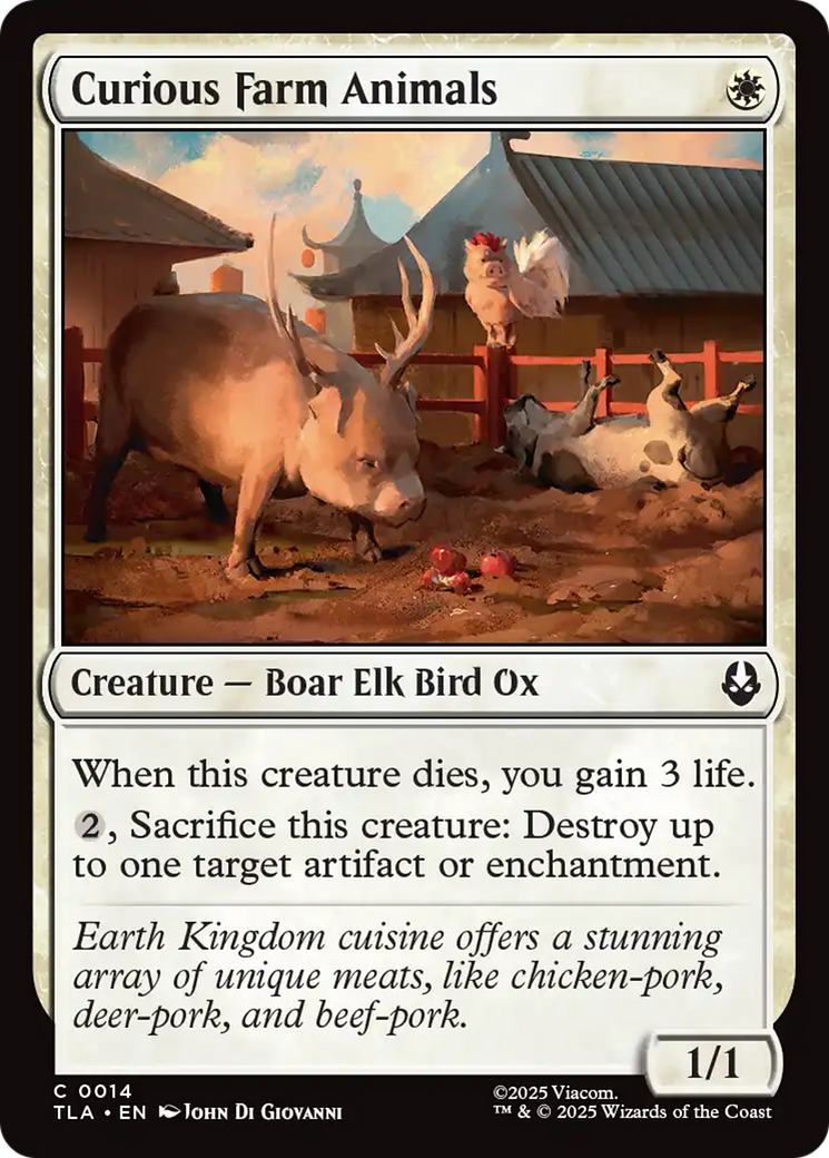 Curious Farm Animals [Avatar: The Last Airbender] MTG Single Magic: The Gathering | Red Claw Gaming