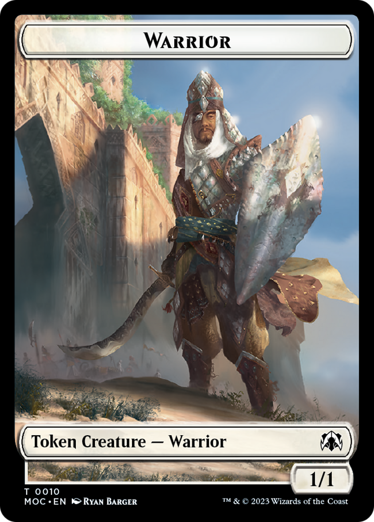 Warrior // Elspeth, Sun's Champion Emblem Double-Sided Token [March of the Machine Commander Tokens] MTG Single Magic: The Gathering | Red Claw Gaming