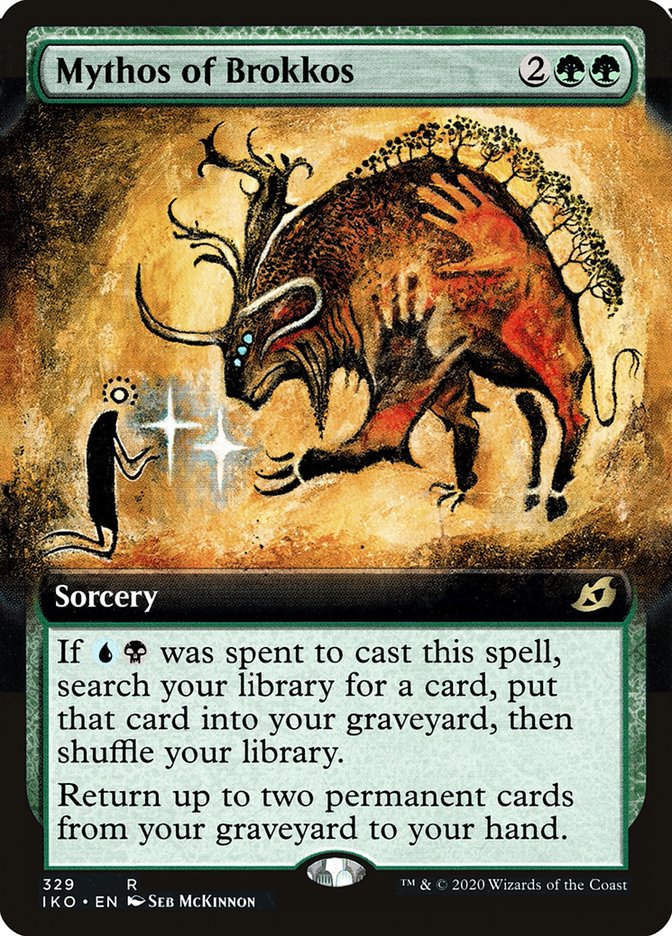 Mythos of Brokkos (Extended Art) [Ikoria: Lair of Behemoths] MTG Single Magic: The Gathering | Red Claw Gaming