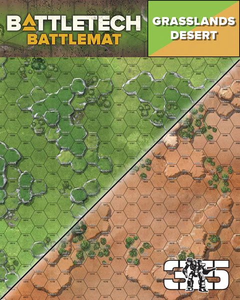 BATTLETECH BATTLE MAT GRASSLANDS/DESERT Battletech Catalyst    | Red Claw Gaming