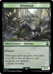 Treasure (0002) // Dinosaur (0001) Double-Sided Token [Jurassic World Collection Tokens] MTG Single Magic: The Gathering | Red Claw Gaming