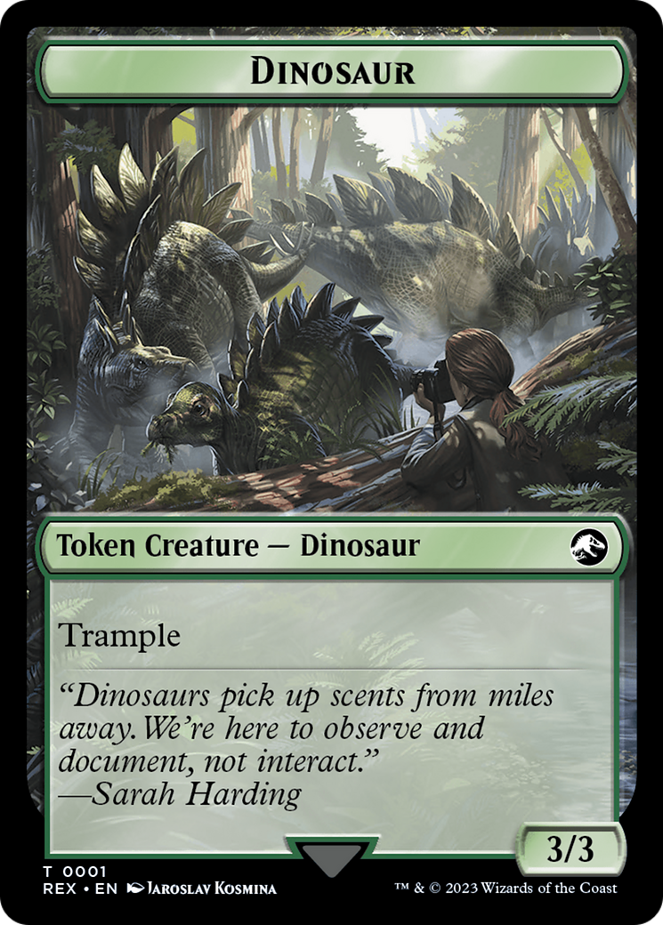 Gnome // Dinosaur (0001) Double-Sided Token [The Lost Caverns of Ixalan Tokens] MTG Single Magic: The Gathering | Red Claw Gaming