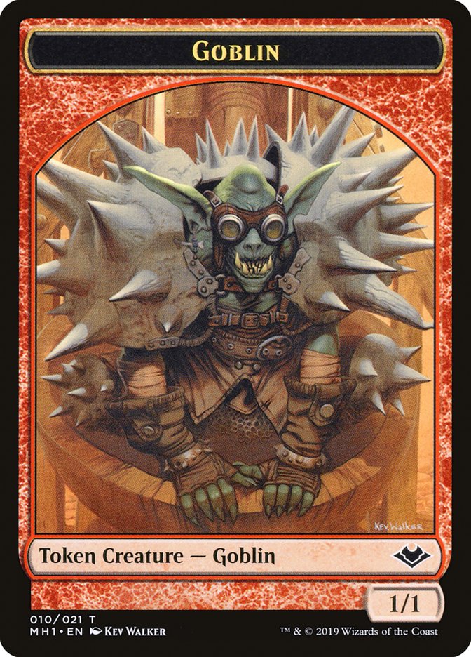 Goblin (010) // Wrenn and Six Emblem Double-Sided Token [Modern Horizons Tokens] MTG Single Magic: The Gathering | Red Claw Gaming