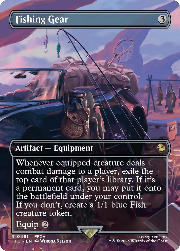 Fishing Gear (Borderless) [FINAL FANTASY Commander] MTG Single Magic: The Gathering | Red Claw Gaming