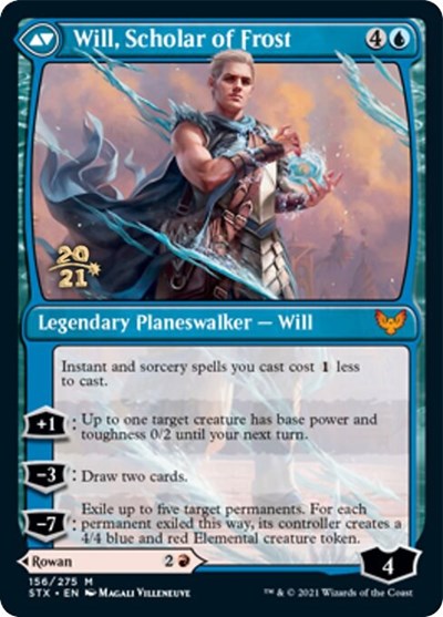 Rowan, Scholar of Sparks // Will, Scholar of Frost [Strixhaven: School of Mages Prerelease Promos] MTG Single Magic: The Gathering | Red Claw Gaming