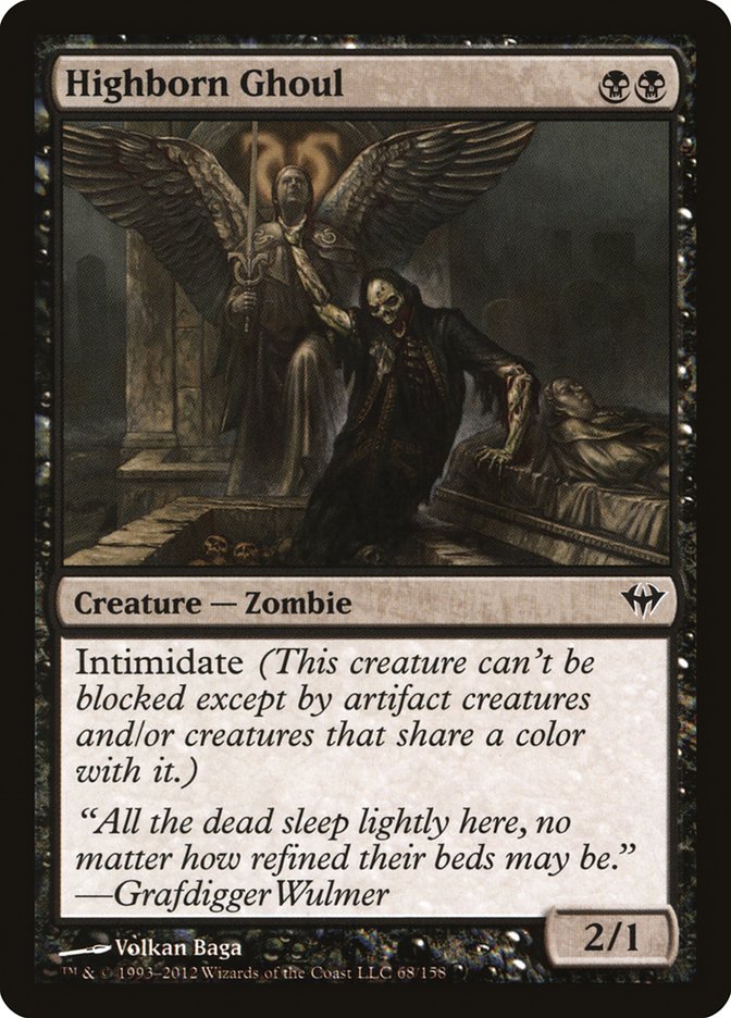 Highborn Ghoul [Dark Ascension] MTG Single Magic: The Gathering | Red Claw Gaming