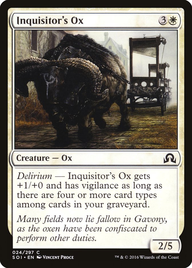 Inquisitor's Ox [Shadows over Innistrad] MTG Single Magic: The Gathering | Red Claw Gaming