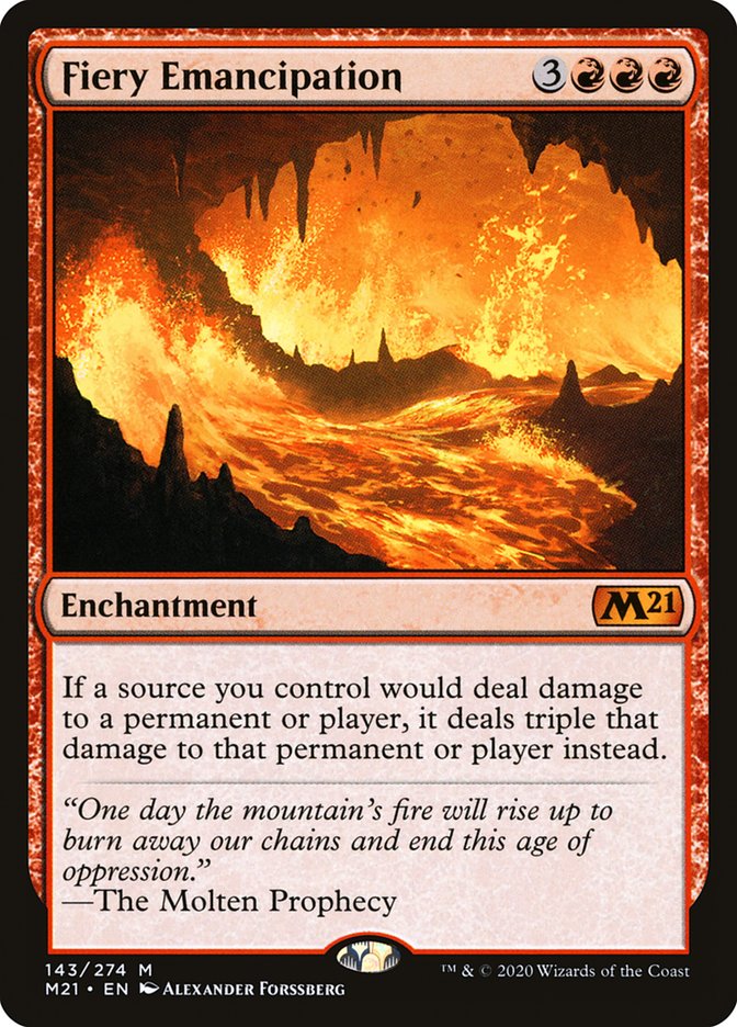 Fiery Emancipation [Core Set 2021] MTG Single Magic: The Gathering | Red Claw Gaming
