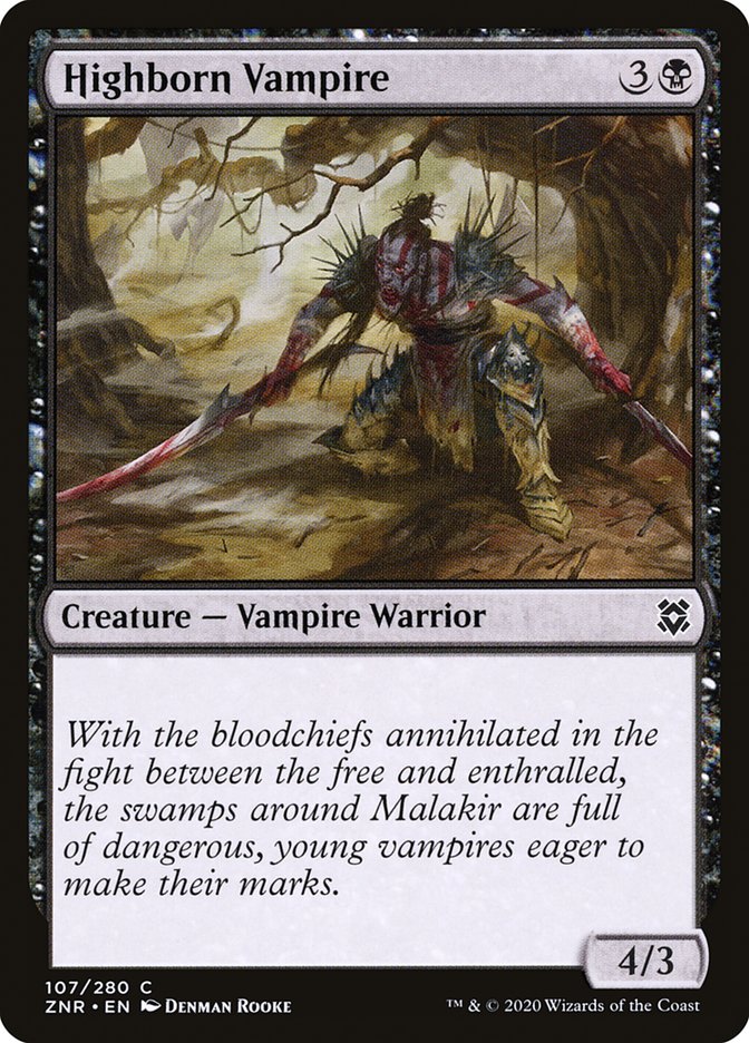Highborn Vampire [Zendikar Rising] MTG Single Magic: The Gathering | Red Claw Gaming