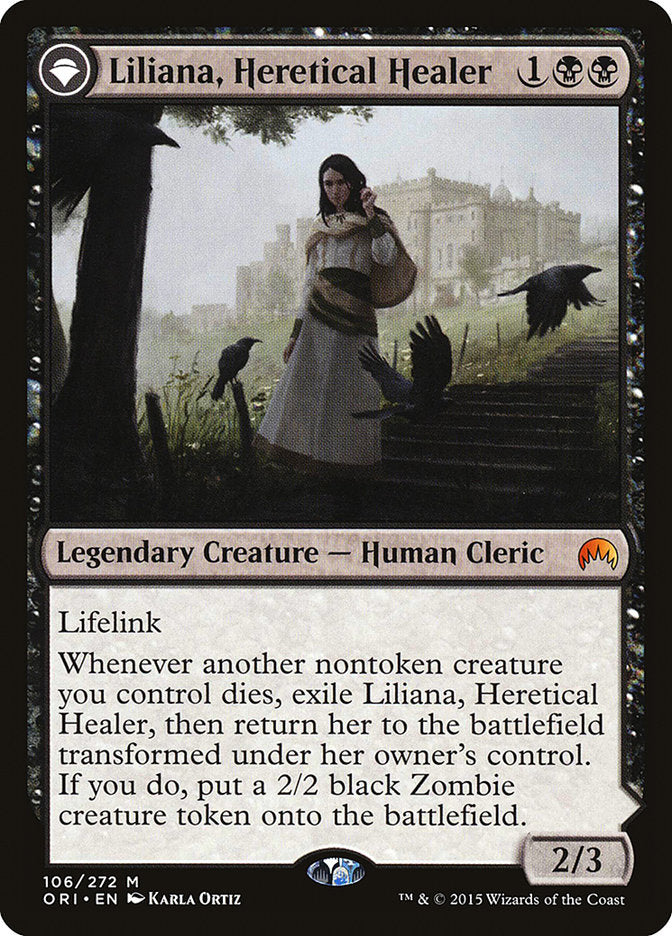 Liliana, Heretical Healer // Liliana, Defiant Necromancer [Magic Origins] MTG Single Magic: The Gathering | Red Claw Gaming