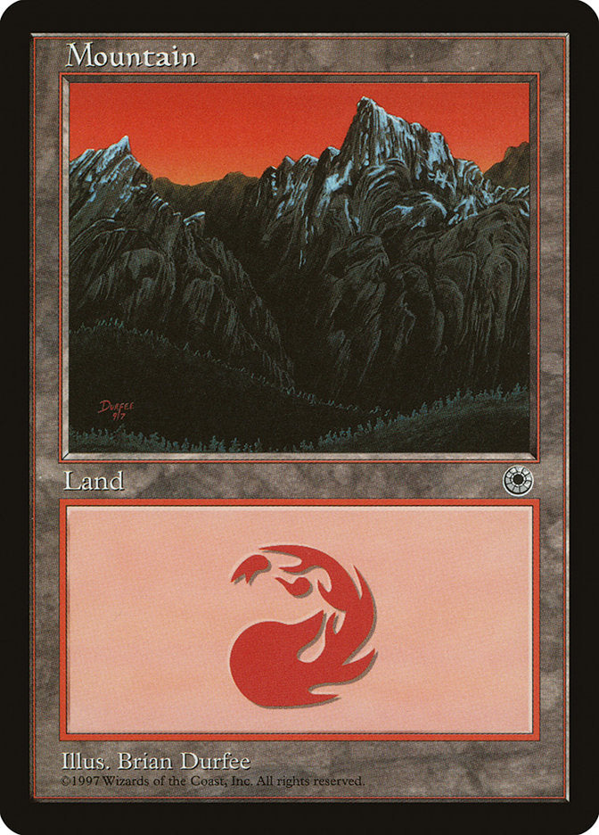 Mountain (9/7 Signature / Peak on Left) [Portal] MTG Single Magic: The Gathering | Red Claw Gaming