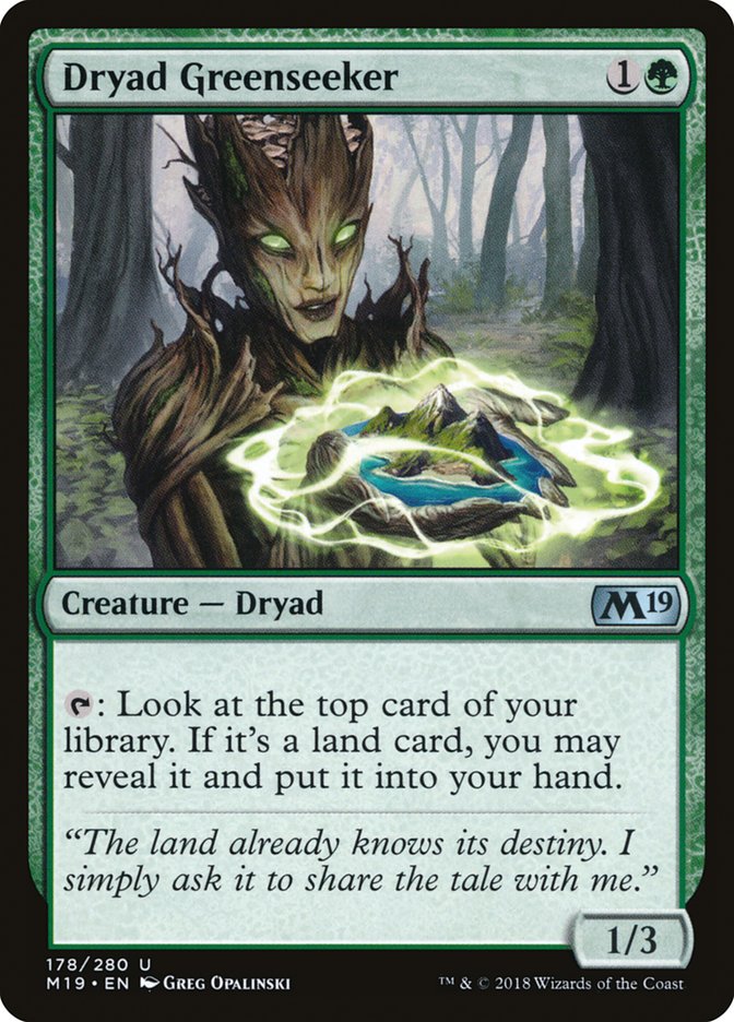 Dryad Greenseeker [Core Set 2019] MTG Single Magic: The Gathering | Red Claw Gaming