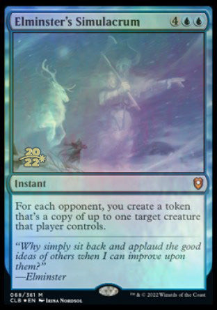 Elminster's Simulacrum [Commander Legends: Battle for Baldur's Gate Prerelease Promos] MTG Single Magic: The Gathering | Red Claw Gaming