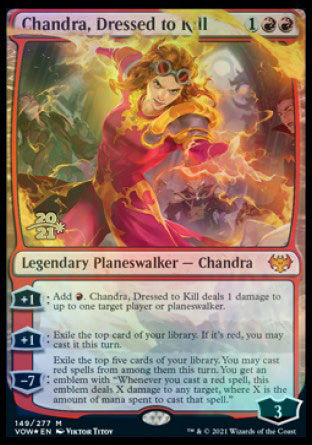 Chandra, Dressed to Kill [Innistrad: Crimson Vow Prerelease Promos] MTG Single Magic: The Gathering | Red Claw Gaming