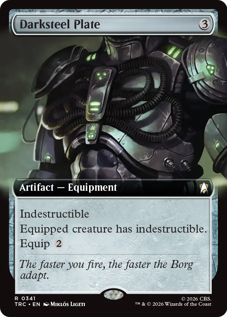 Darksteel Plate (Extended Art) [Star Trek Commander] MTG Single Magic: The Gathering | Red Claw Gaming