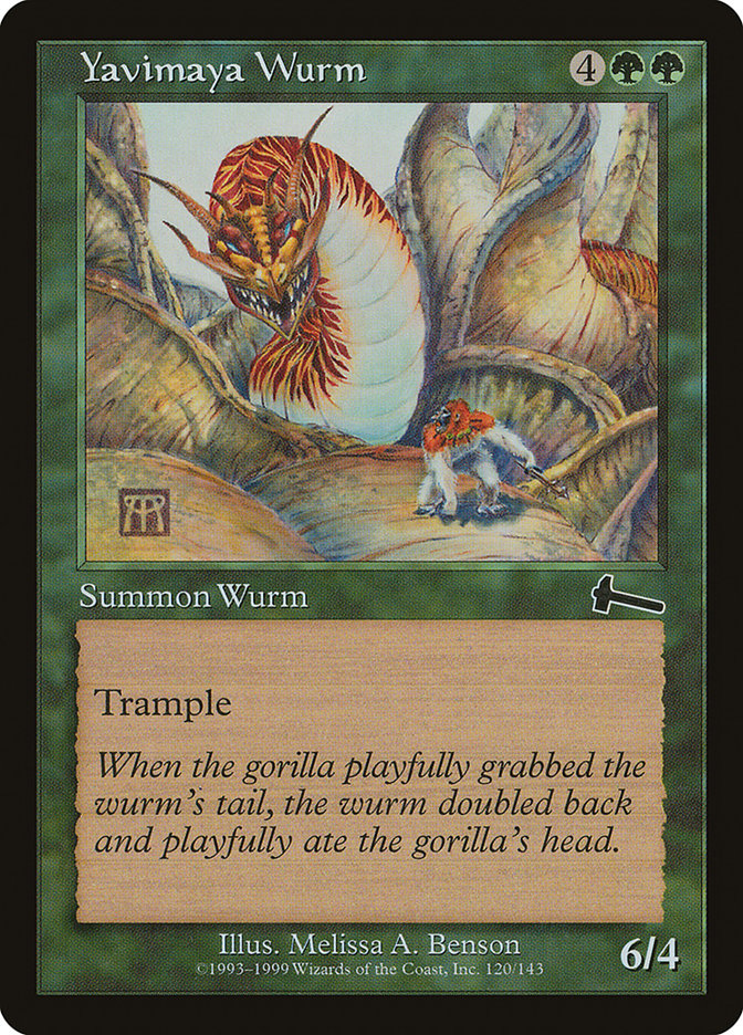 Yavimaya Wurm [Urza's Legacy] MTG Single Magic: The Gathering | Red Claw Gaming