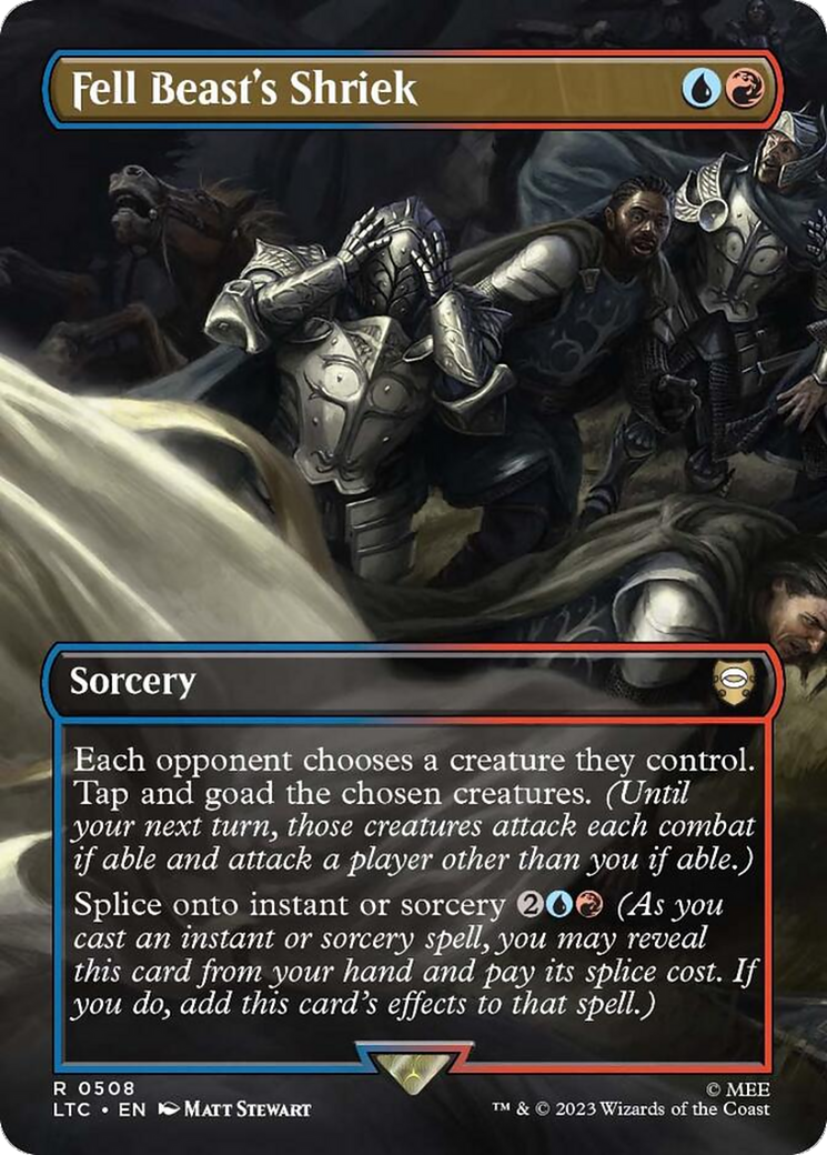 Fell Beast's Shriek (Borderless) [The Lord of the Rings: Tales of Middle-Earth Commander] MTG Single Magic: The Gathering | Red Claw Gaming
