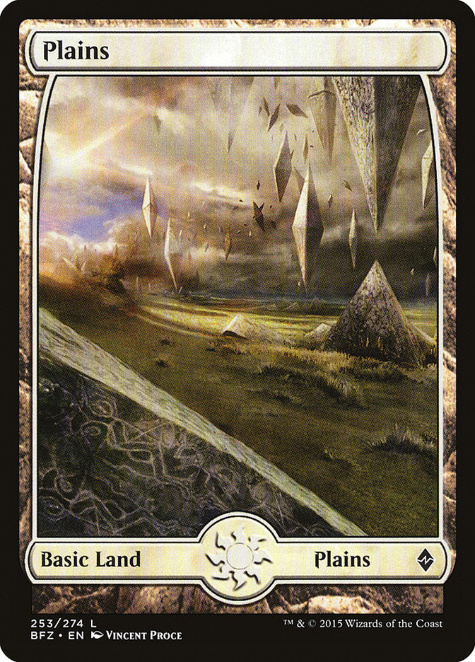 Plains (253) (Full Art) [Battle for Zendikar] MTG Single Magic: The Gathering | Red Claw Gaming