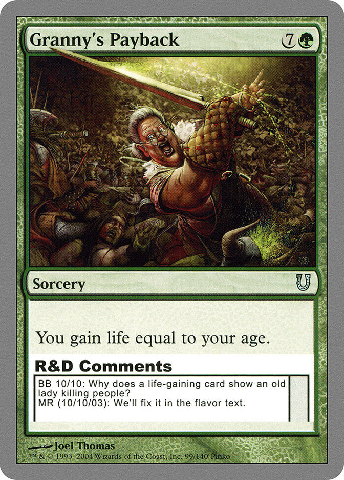 Granny's Payback [Unhinged] MTG Single Magic: The Gathering | Red Claw Gaming