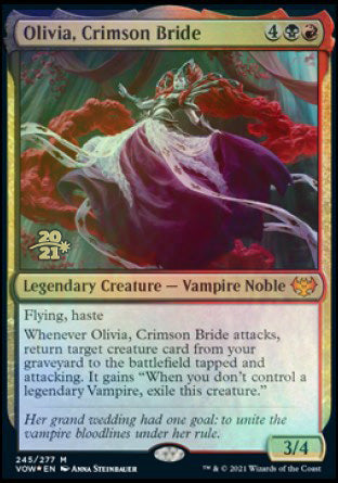 Olivia, Crimson Bride [Innistrad: Crimson Vow Prerelease Promos] MTG Single Magic: The Gathering | Red Claw Gaming