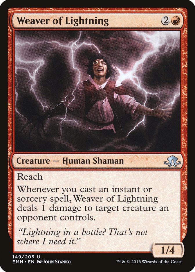 Weaver of Lightning [Eldritch Moon] MTG Single Magic: The Gathering | Red Claw Gaming