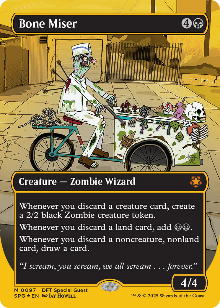 Bone Miser (Borderless) (First-Place Foil) [Aetherdrift Special Guests] MTG Single Magic: The Gathering | Red Claw Gaming