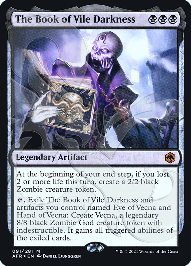 The Book of Vile Darkness (Ampersand Promo) [Dungeons & Dragons: Adventures in the Forgotten Realms Promos] MTG Single Magic: The Gathering | Red Claw Gaming
