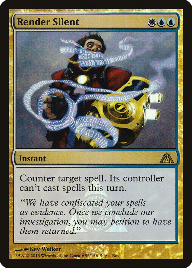 Render Silent (Buy-A-Box) [Dragon's Maze Promos] MTG Single Magic: The Gathering | Red Claw Gaming
