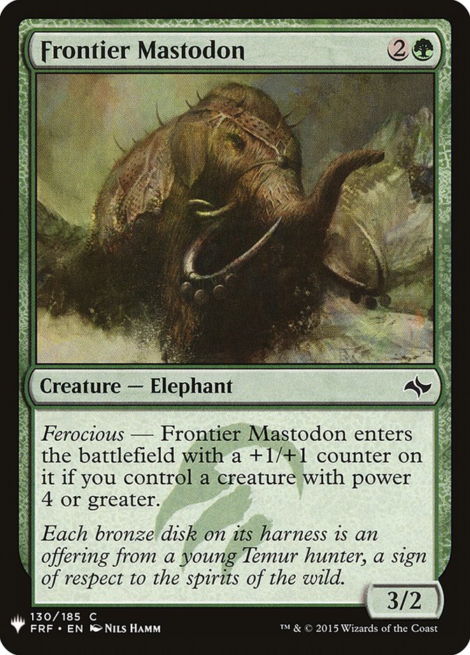 Frontier Mastodon [Mystery Booster] MTG Single Magic: The Gathering | Red Claw Gaming