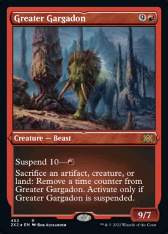 Greater Gargadon (Foil Etched) [Double Masters 2022] MTG Single Magic: The Gathering    | Red Claw Gaming