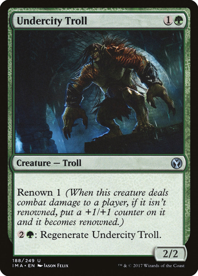 Undercity Troll [Iconic Masters] MTG Single Magic: The Gathering | Red Claw Gaming
