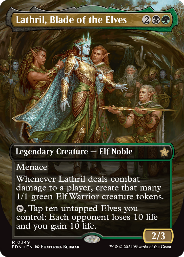 Lathril, Blade of the Elves (Borderless) [Foundations] MTG Single Magic: The Gathering | Red Claw Gaming