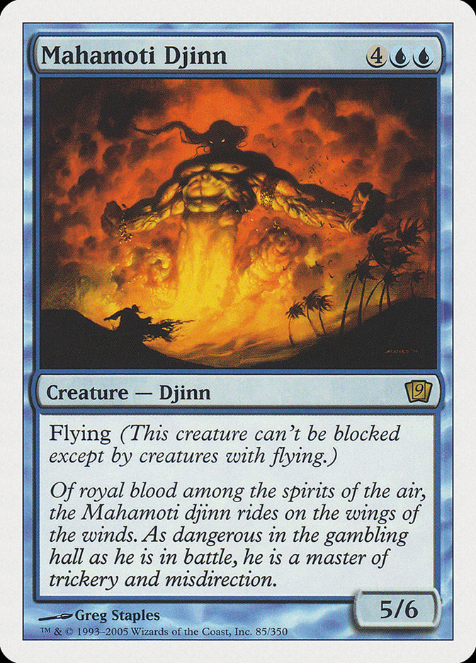 Mahamoti Djinn (9th Edition) [Oversize Cards] MTG Single Magic: The Gathering | Red Claw Gaming