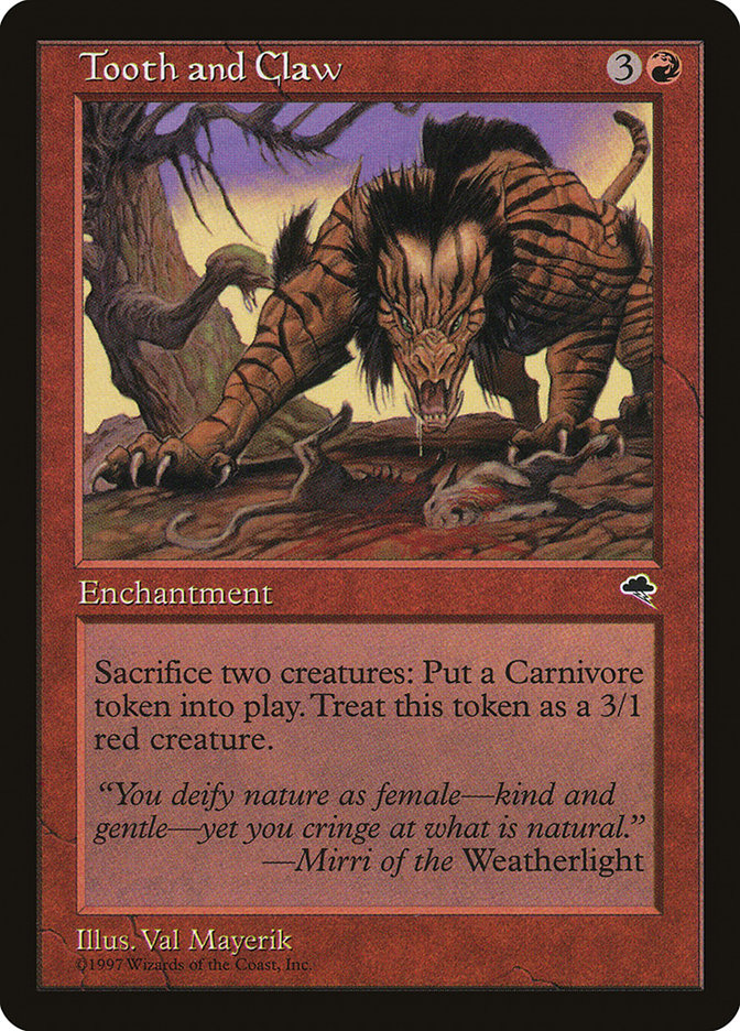 Tooth and Claw [Tempest] MTG Single Magic: The Gathering | Red Claw Gaming